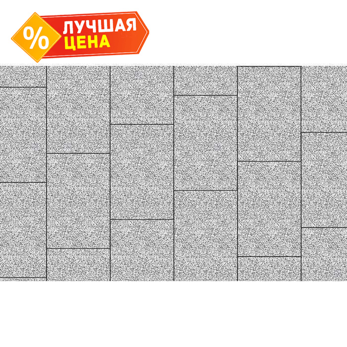 Плитка тротуарная Прямоугольник (Ла-Линия) Б.14.П.8 Стоунмикс бело-черный, 750x500x80 мм