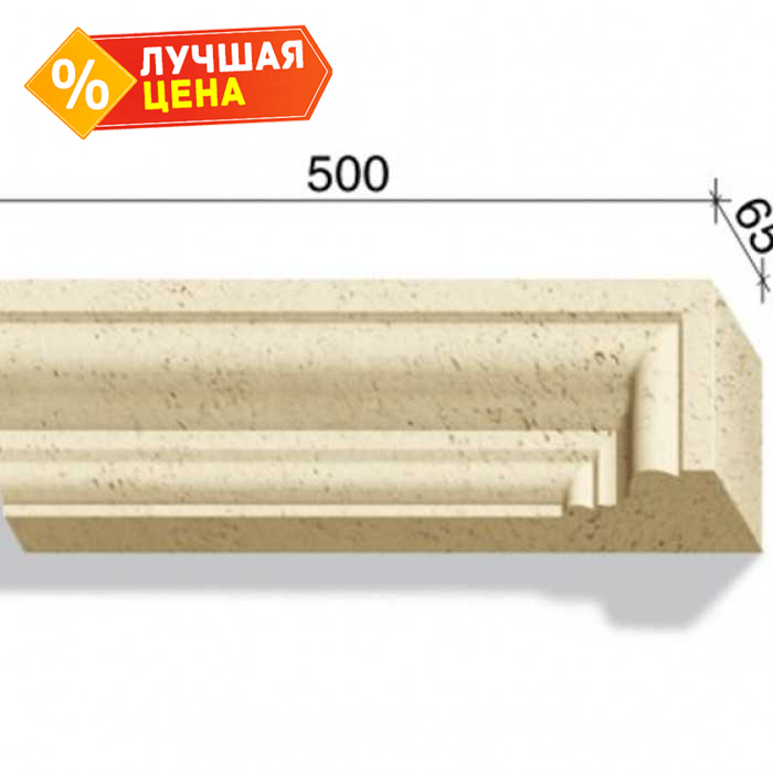 Угловой элемент для наличников и карнизов White Hills Тиволи 721-22, 500*65*130