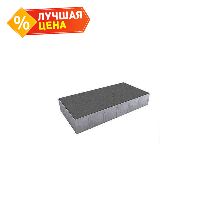 Плитка тротуарная Прямоугольник (Ла-Линия) В.5.П.10 гладкий серый 600x300x100 мм