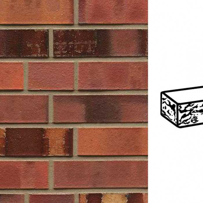 Кирпич клинкерный Muhr 18 Lachsbraun geflammt готик, 240х115х71 мм