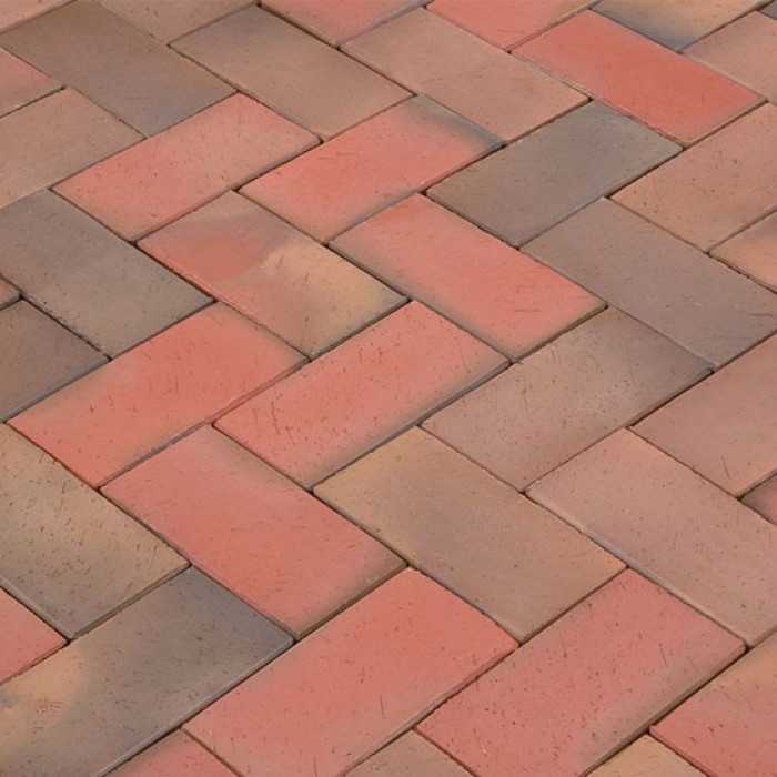 Клинкерная брусчатка Lode Argon пестрая шероxоватая, 200x100x47 мм